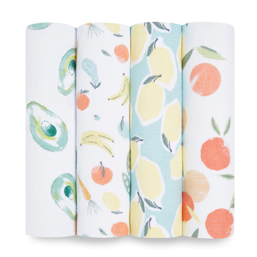 Aden + Anais 4 Pack Muslin Swaddles - Farm To table