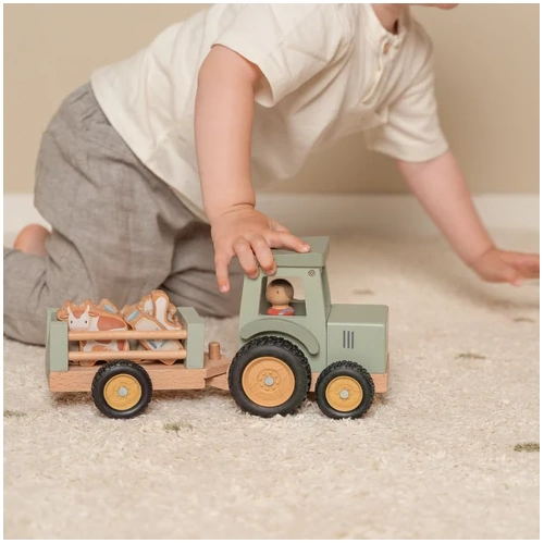 Wooden Toy | Tractor with Trailer | Little Farm