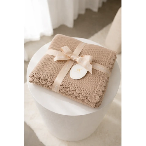 Heirloom Knit Blanket I Fawn Speckle