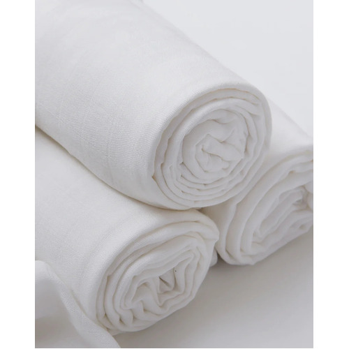 3 Pack Soft Muslin Wraps - White