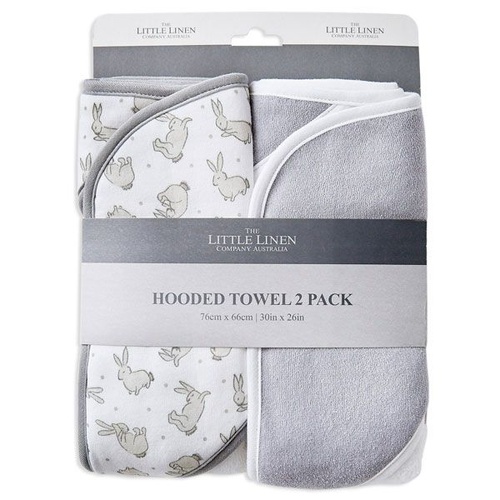 Hooded Towel 2pk - Bunnies