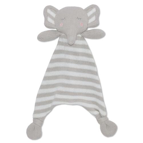 Knitted Security Blanket - Eli The Elephant