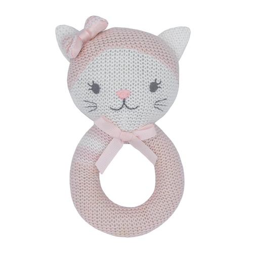 Knitted Rattle - Daisy The Cat
