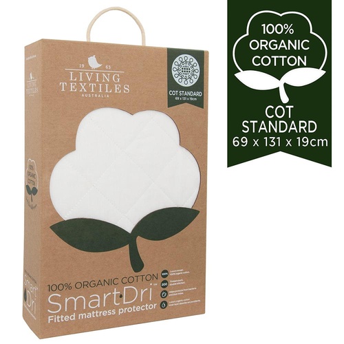 Organic Smart-Dri Waterproof Mattress Protector - Cot Standard