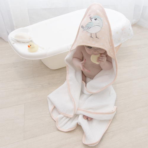 Baby Hooded Towel - Ava Birds