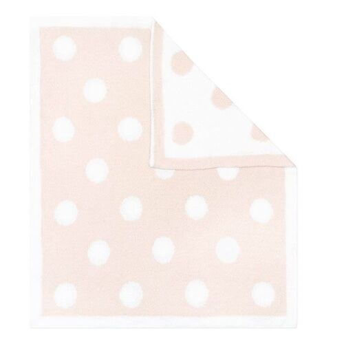 Cozy Chenille Baby Blanket - Blush Dots