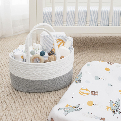 Nappy Caddy - Grey/White