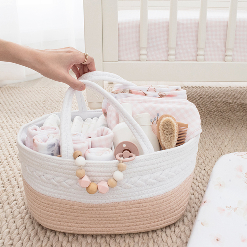 Nappy Caddy - Blush/White