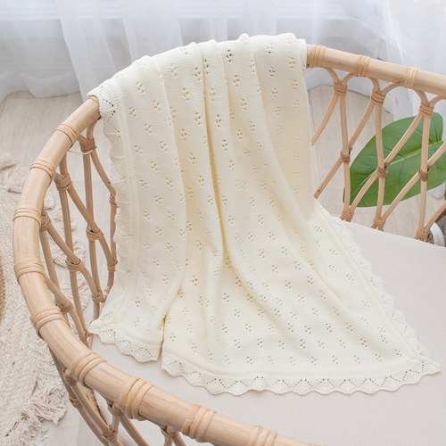Bamboo Cotton Heirloom Blanket - Natural