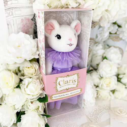 Claris The Mouse Oh La La Lilac Plush Toy