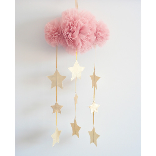 Tulle Cloud Mobile - Blush + Gold