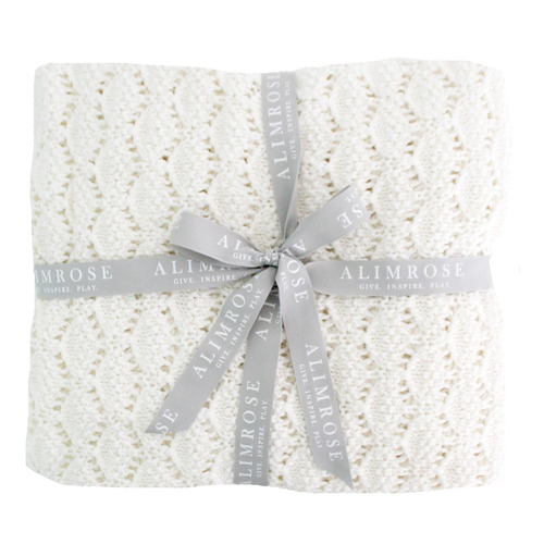 Heritage Knit Baby Blanket - Ivory