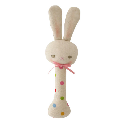 Bunny Stick Rattle - Confetti Spot