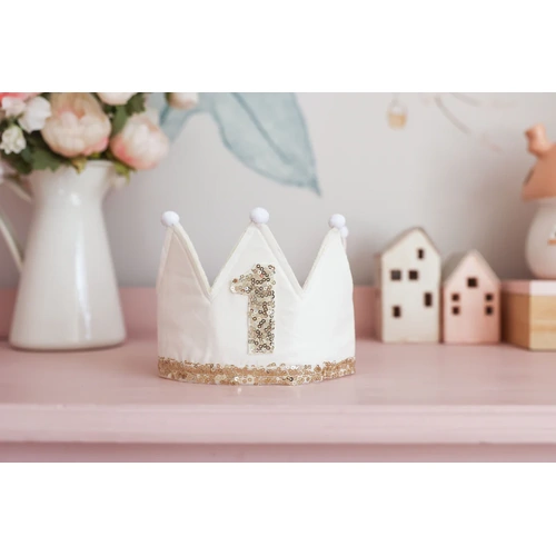 1st Birthday Crown - Ivory