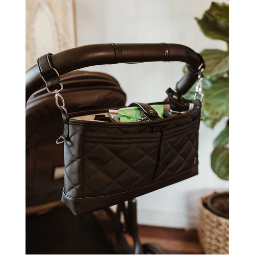 Quilt Stroller Organiser/Pram Caddy - Black