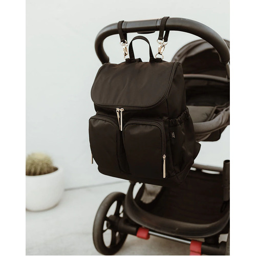 Nylon Nappy Backpack - Black