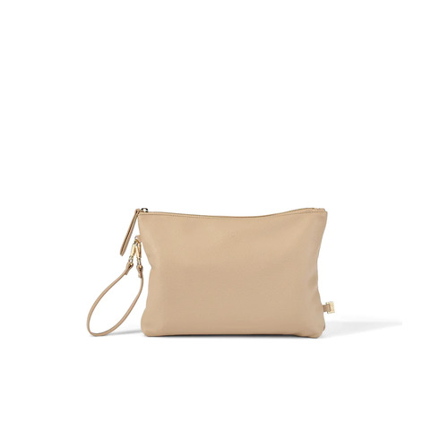 Nappy Changing Pouch - Oat Faux Leather