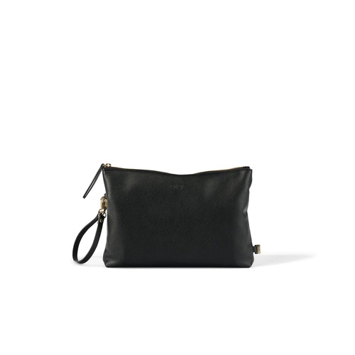 OiOi Faux Leather Nappy Changing Pouch - Black