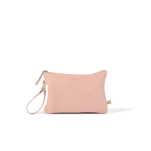 OiOi Faux Leather Nappy Changing Pouch - Pink
