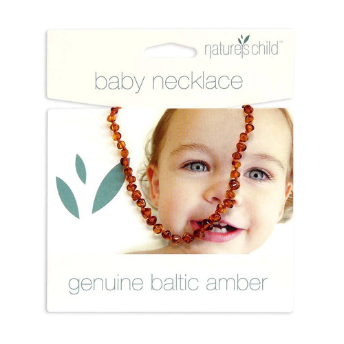 Baby Necklace - Baltic Amber - Cognac
