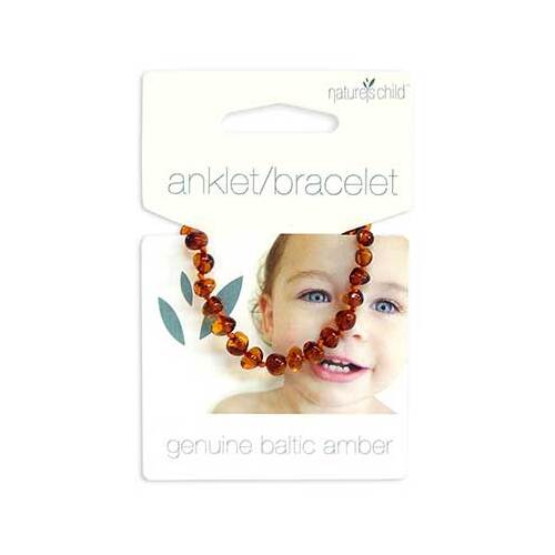 Anklet/Bracelet - Baltic Amber - Cognac 