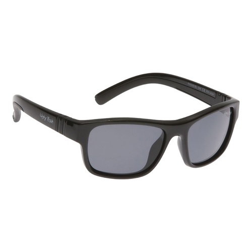 Shiny Black Frame Smoke Lens Sunglasses