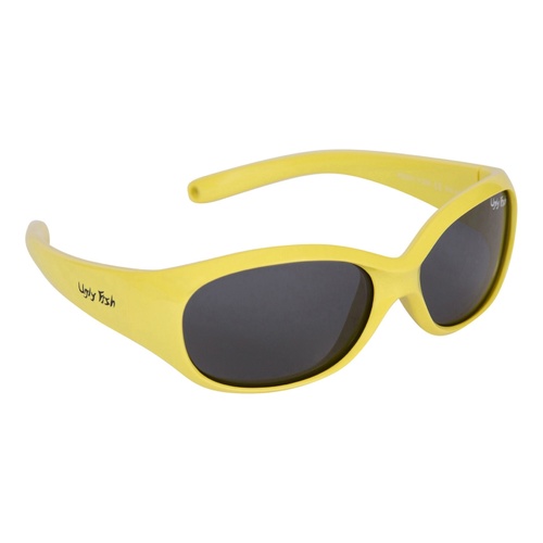 Yellow Frame Smoke Lens Sunglasses