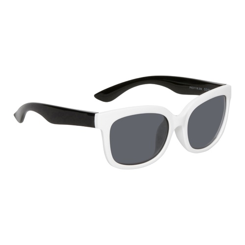 White Frame Smoke Lens Sunglasses