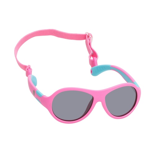 Pink And Aqua Frame Smoke Lens Sunglasses