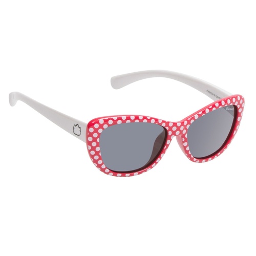 Red Frame With White Dots Smoke Lens Sunglasses