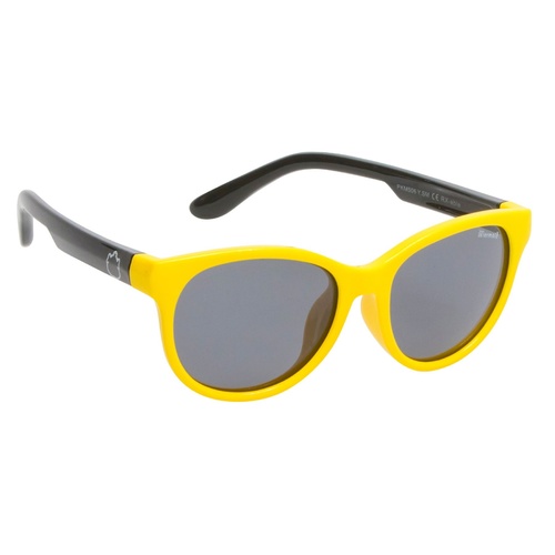 Black And Yellow Frame Smoke Lens Sunglasses