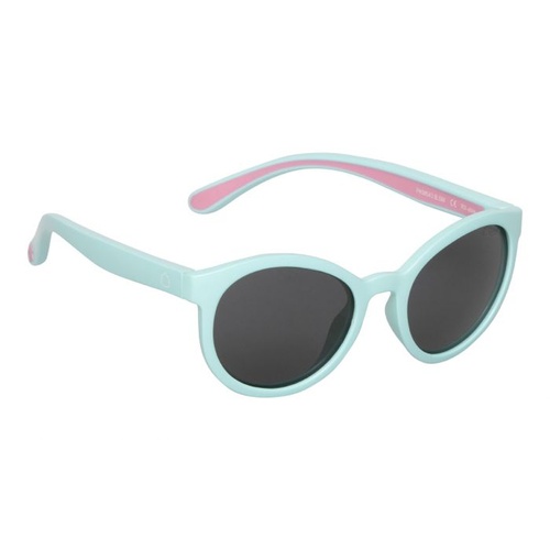 Aqua And Pink Frame Smoke Lens Sunglasses