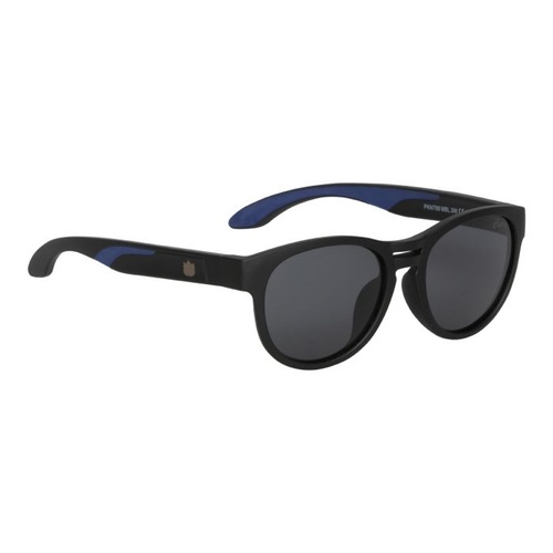 Black And Blue Frame Smoke Lens Sunglasses