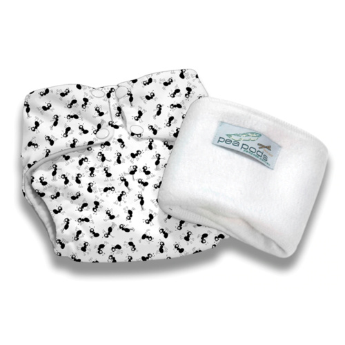 Pea Pods ONE Size Reusable Nappy - Dancing Ants
