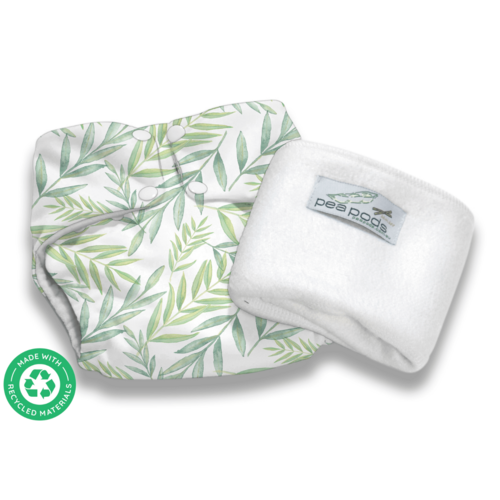 Pea Pods ONE Size Reusable Nappy - Eucalyptus