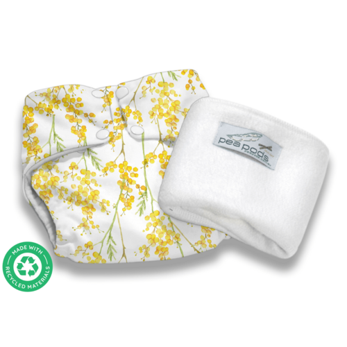 Pea Pods ONE Size Reusable Nappy - Wattle