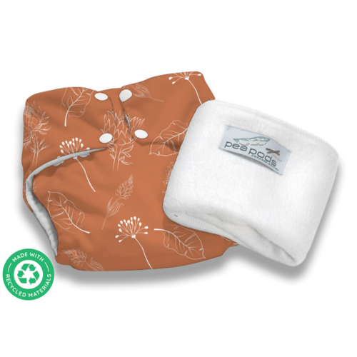 Pea Pods ONE Size Reusable Nappy - Earth Tones
