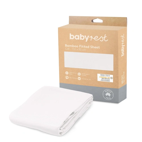 Babyrest I Bamboo Fitted Sheet I Cot - 132 x 70cm