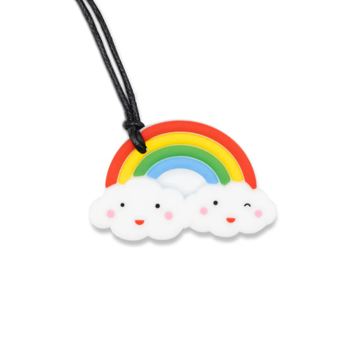 Silicone Pendant Necklace - Rainbow Bright 