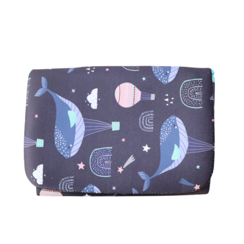 Nappy Clutch Change Mat - Whales