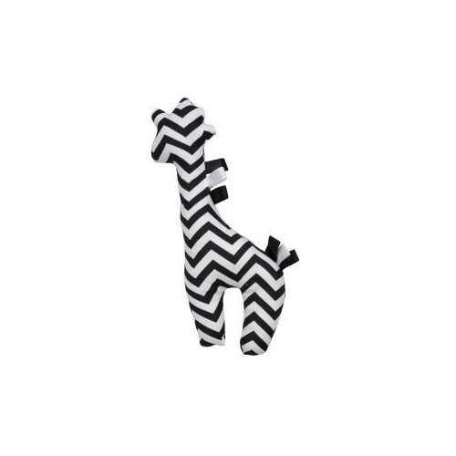 Flat Giraffe Rattle - Black ZigZag