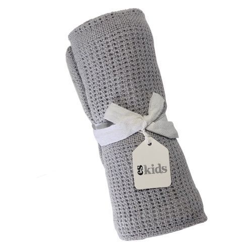 Crochet Cotton Blanket - Grey