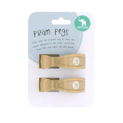 2 Pack Pram Pegs - Sand
