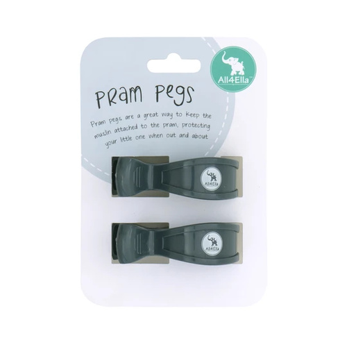 2 Pack Pram Pegs - Charcoal