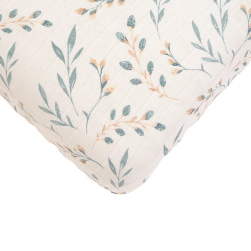 Fitted Bamboo Cotton Cot Sheet - Willow Flowers