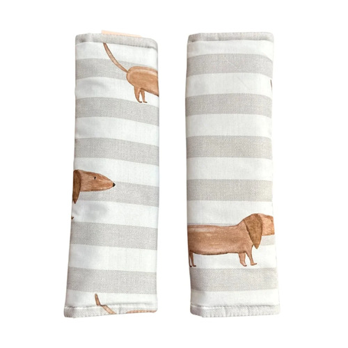 Universal Harness Covers - Grey Sausage Dog