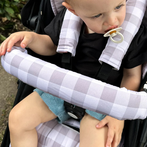 Pram Bar Cover - Fawn Gingham
