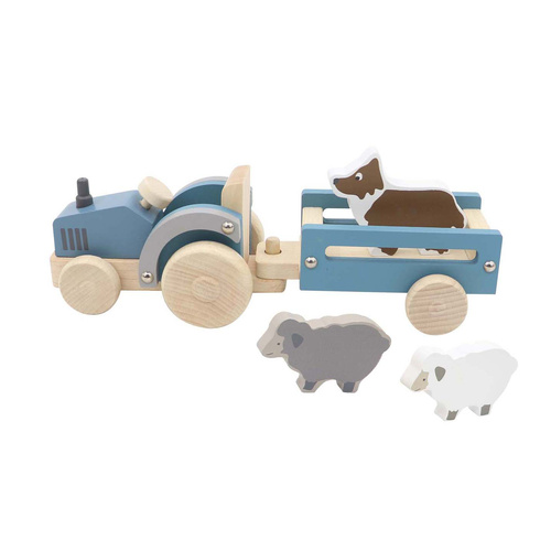 Wooden Toy | Tractor with Sheep Dog