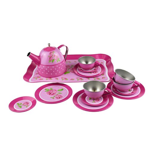 Tin Tea Set - Rose