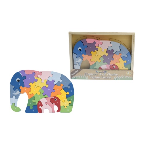 Wooden Toy | Chunky Puzzle | Elephant
